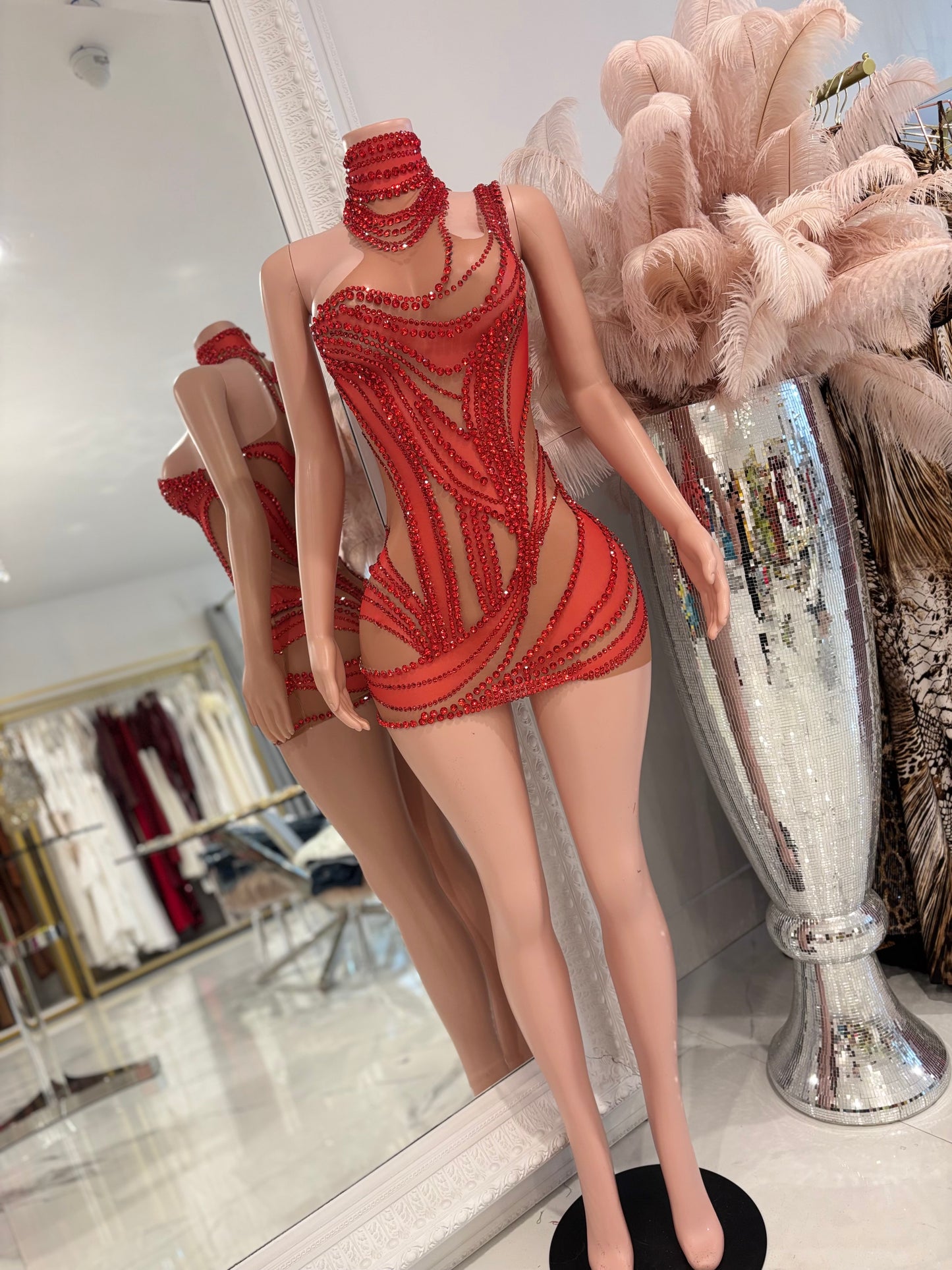 Dripping With Looks Mini Dress Red