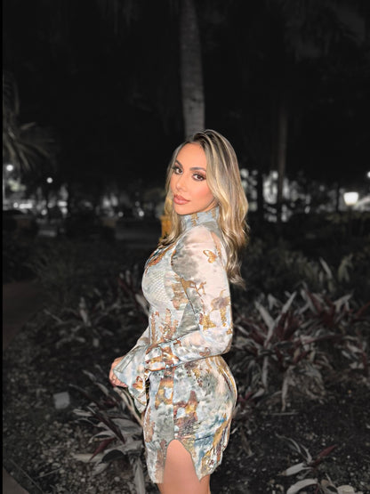 FALL AND FOREVER MESH DRESS