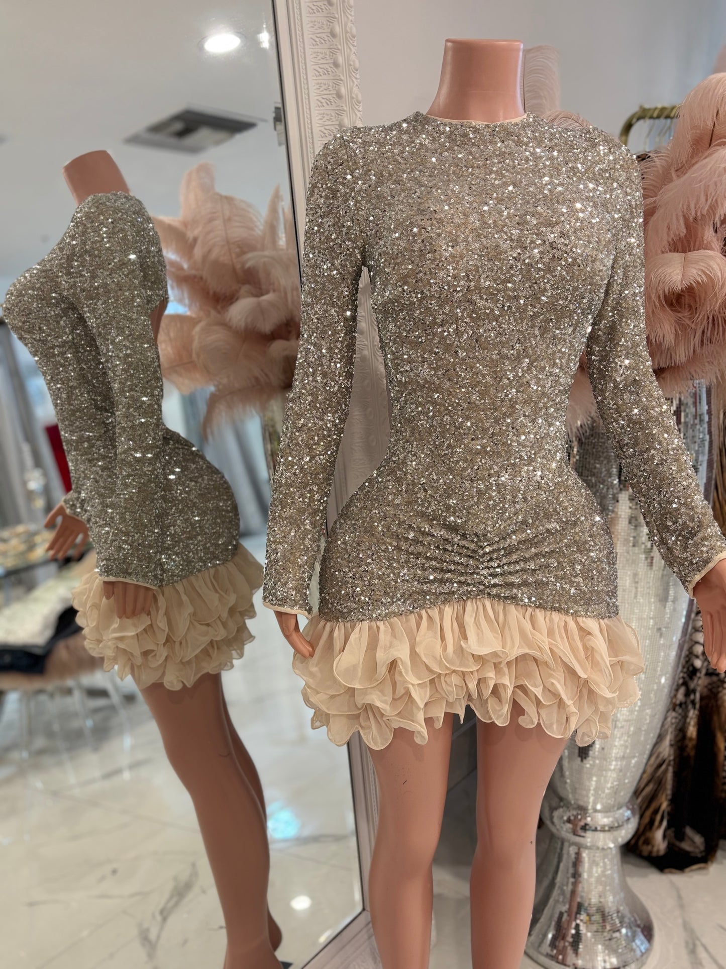 Marvelous Woman Mini Dress Silver