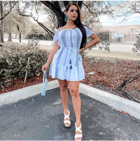 Baby Blue Mini Dress