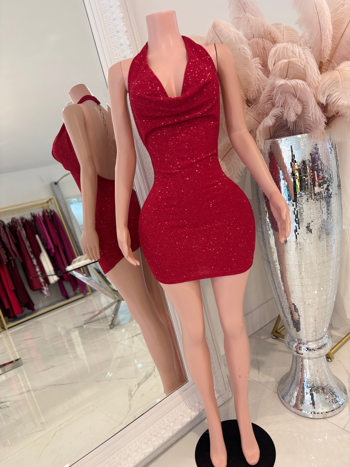 What a Night Mini Dress Red