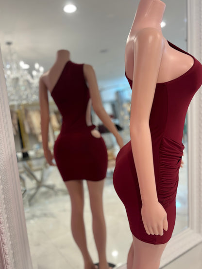Caught Her Eye Mini Dress Vino