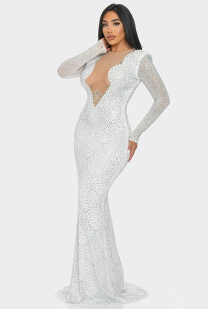 Look Into My Eyes Baby Maxi Dress White