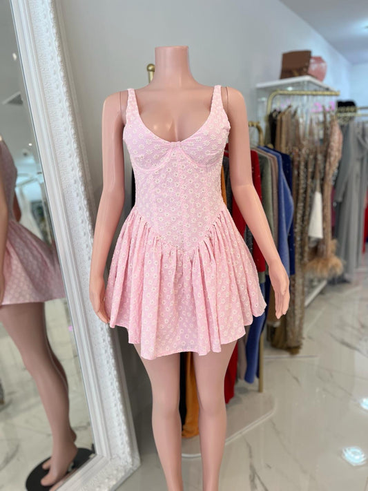 Baby Pink Mini Dress