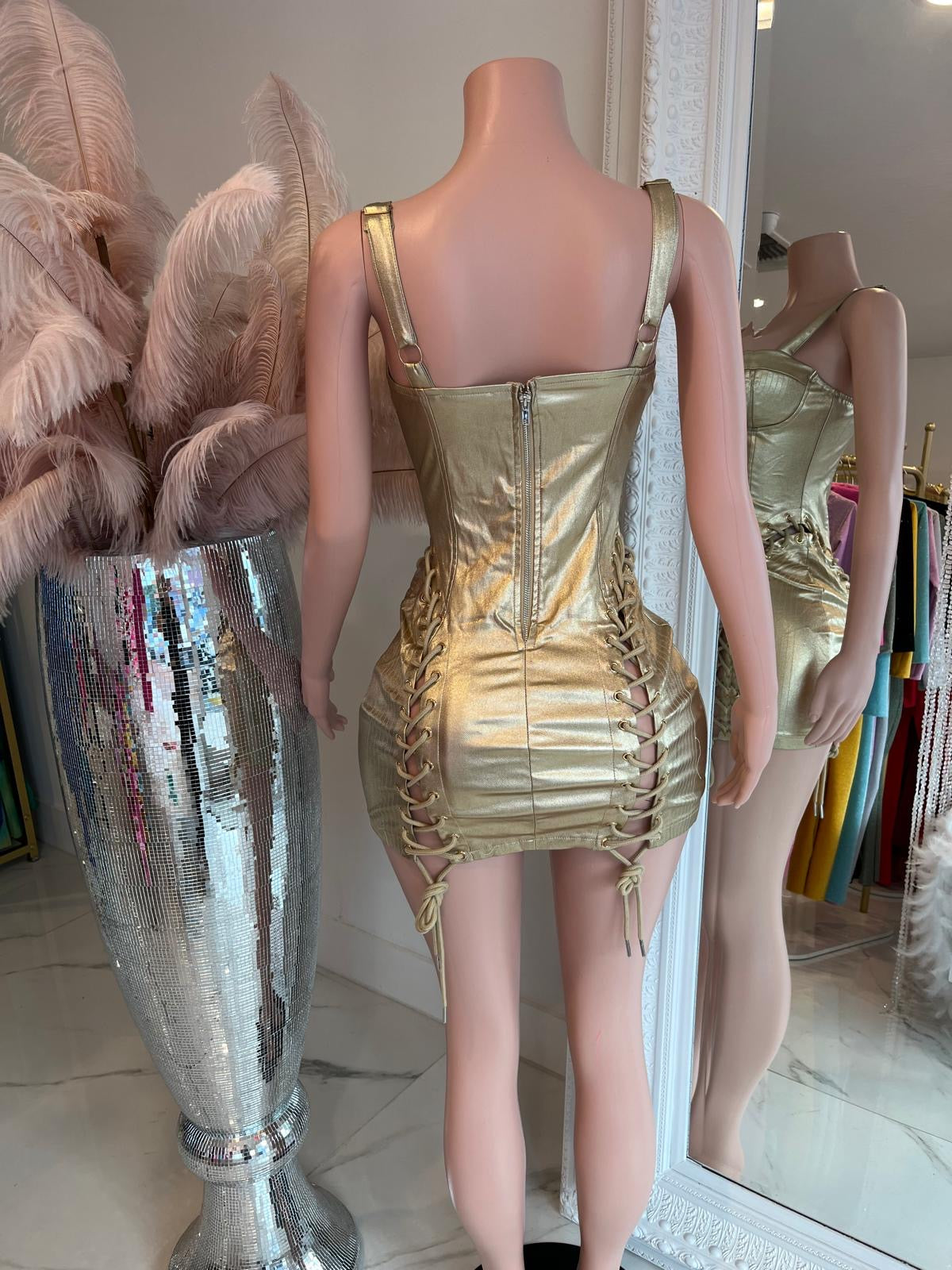 Gold Mini Dress