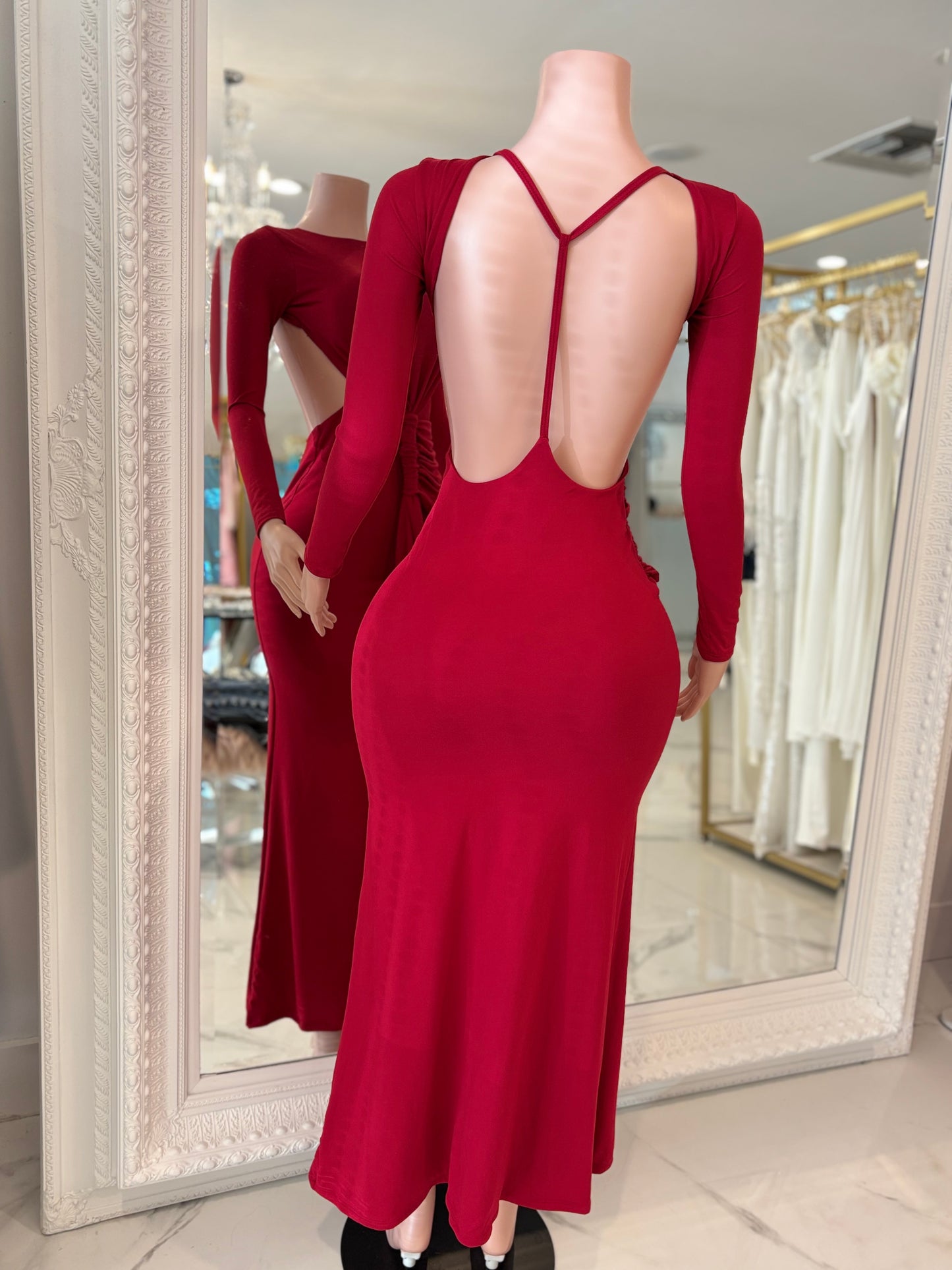 Sexy and Elegant Maxi Dress Red