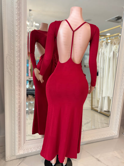 Sexy and Elegant Maxi Dress Red