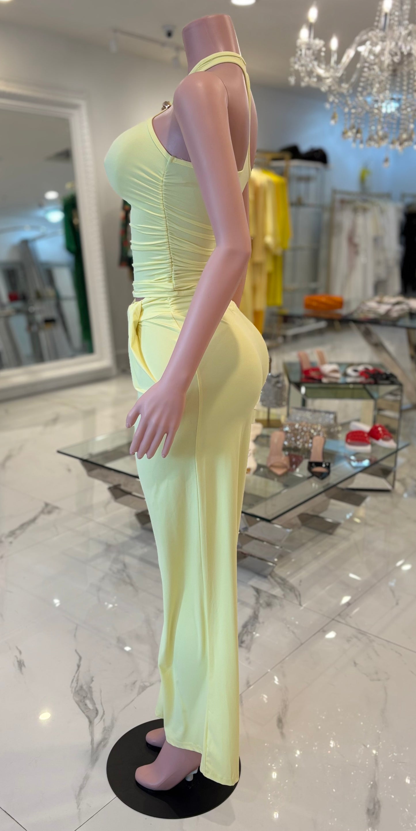 Greatest Gift You´ll Ever Get Pant Set Yellow