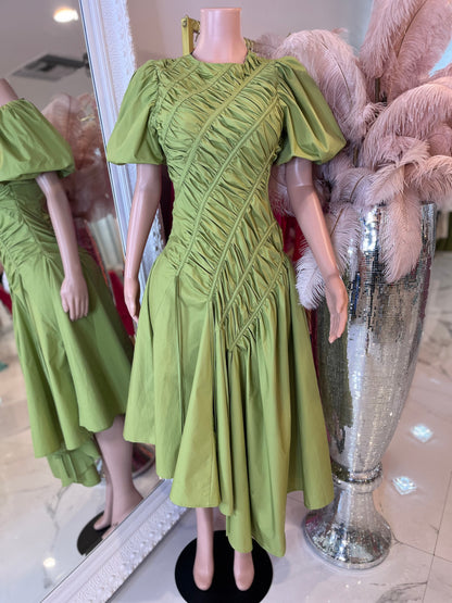 Petals Ruched Maxi Dress