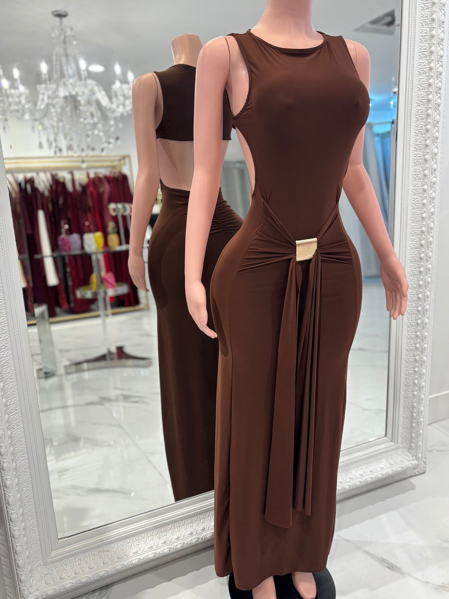 I´ll be the Very Best Maxi Dress Brown