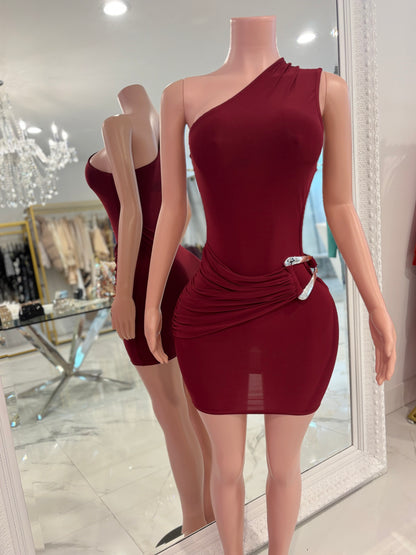 Caught Her Eye Mini Dress Vino
