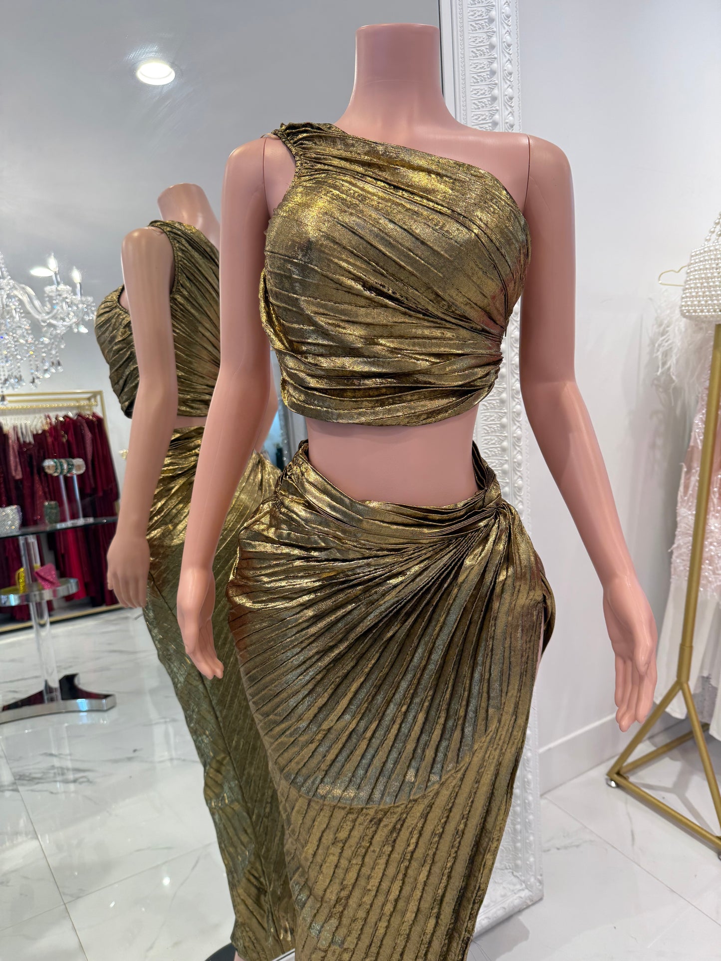 Old as Time Skirt Set Gold