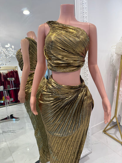 Old as Time Skirt Set Gold