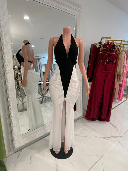 black and White Maxi Dress