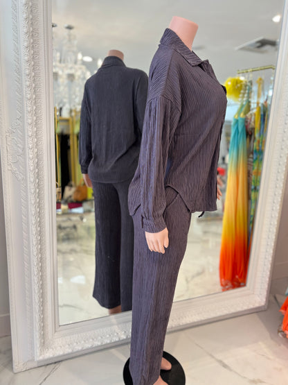 Rustic Reverie Pant Set Dark Grey