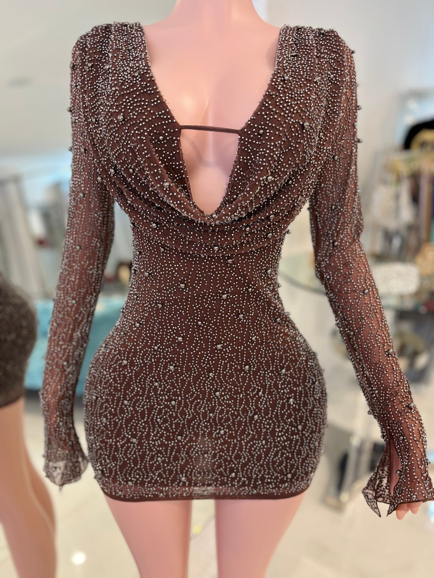 A New Look is Always Needed Mini Dress Brown
