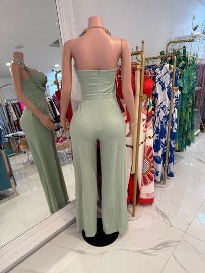 Luxe Braided Halter Jumpsuit