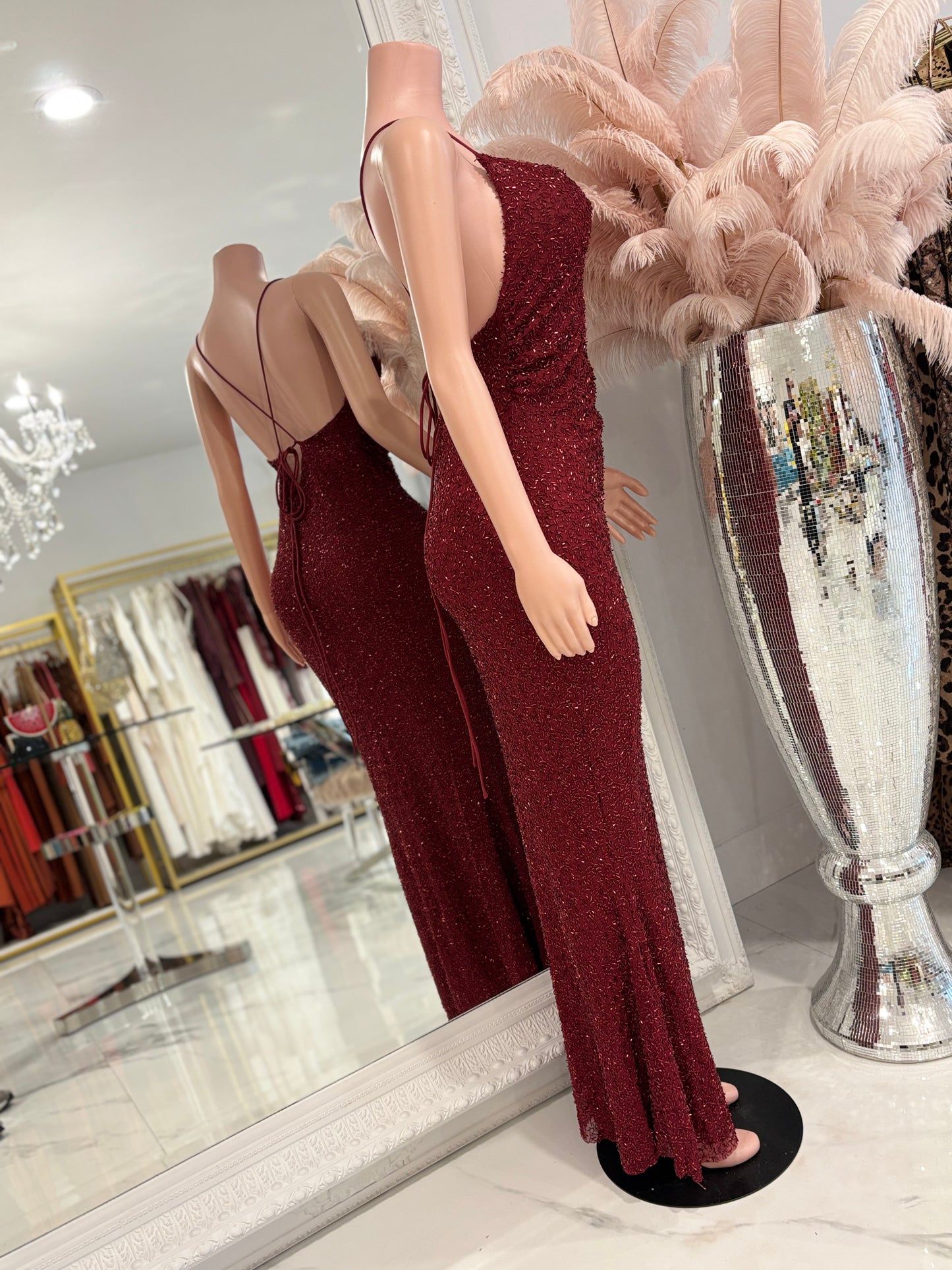 If Only I Had You Maxi Dress Rojo Vino