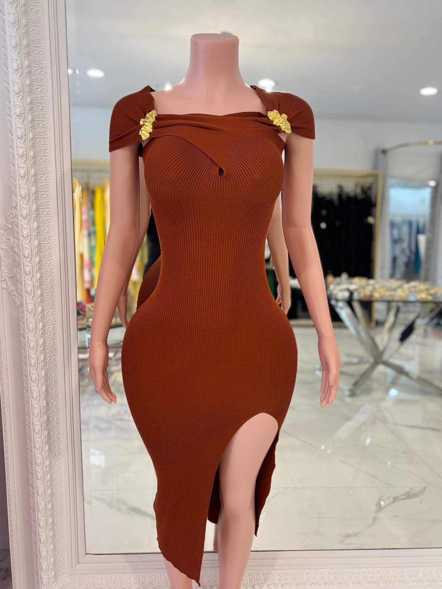 Looking Over Your Shoulder Midi Dress