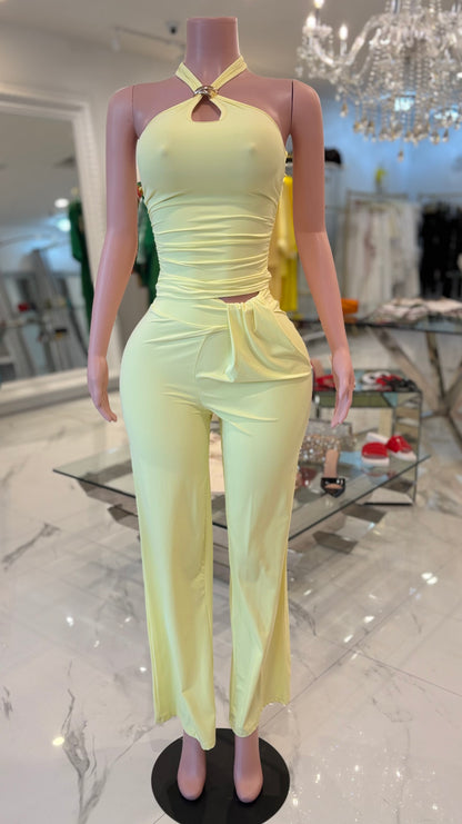 Greatest Gift You´ll Ever Get Pant Set Yellow