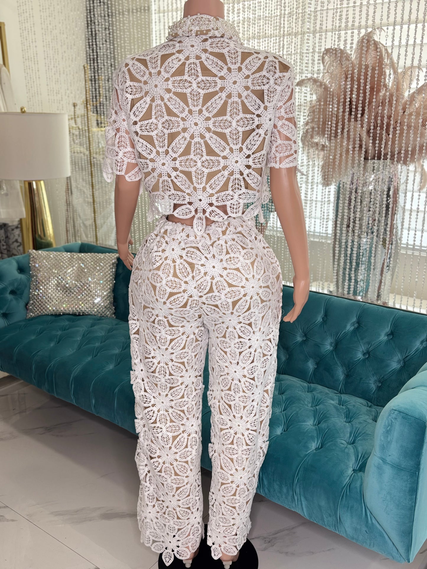 Floral Perlas Pants Set