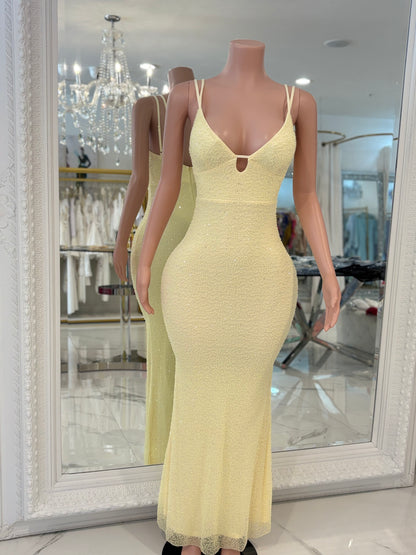 Crystal Sequin Maxi Dress Bl