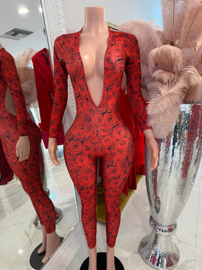 5 Seconds To The Future Jumpsuit Red
