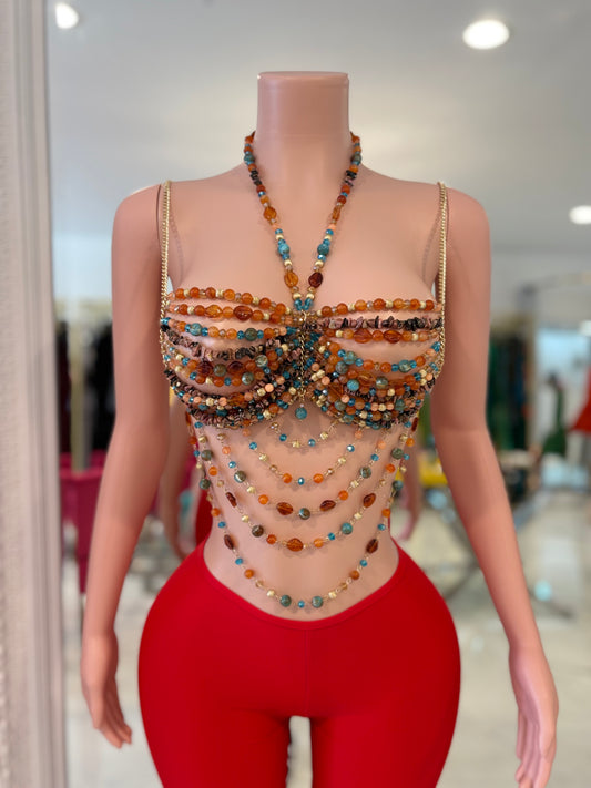 Iconic Goddess Pearls Top