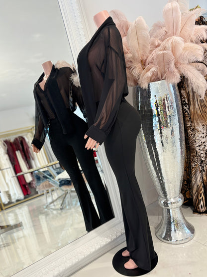 Own It and Work it Pants Set Black