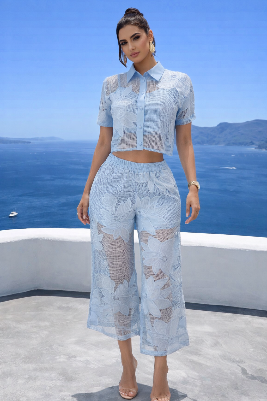 Beauty is Mine Pant Set Blue