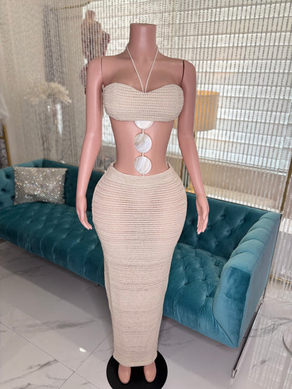 Oceana Mirage  Crochet Shell Skirt Set