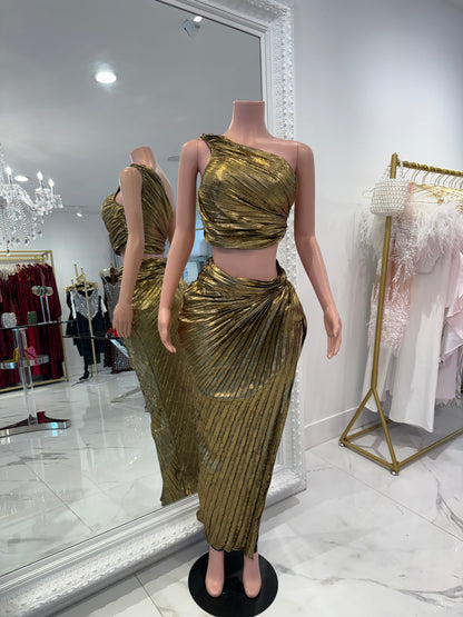Old as Time Skirt Set Gold