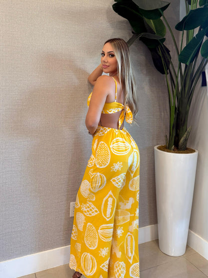 Island Dreaming Jumpsuit Yellow