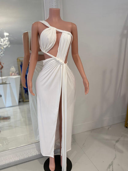 Nova Cascade Ruched Maxi Dress