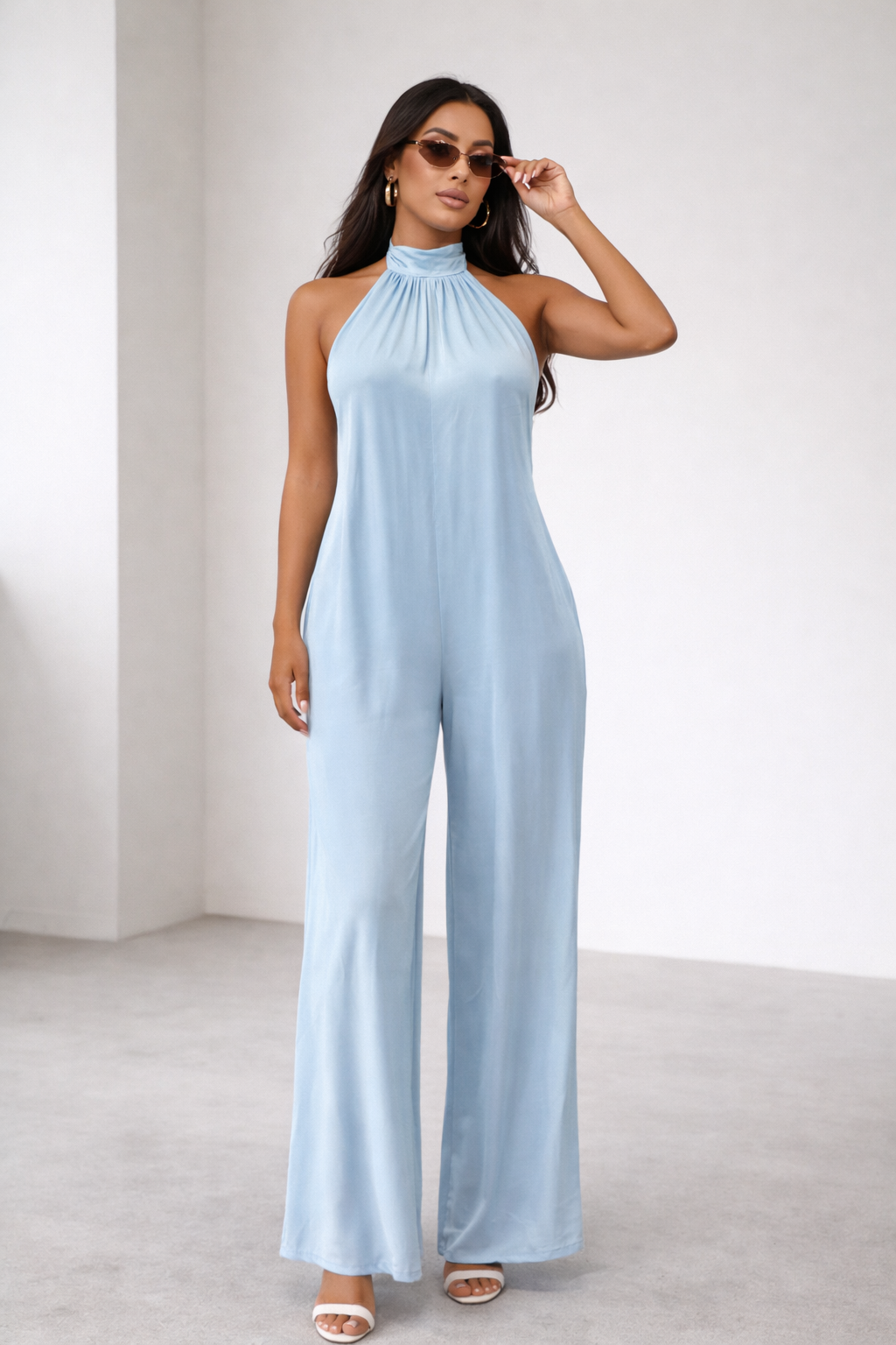 You Have Some Nerve Jumpsuit Blue