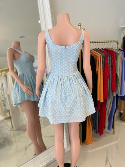 Baby Blue Mini Dress