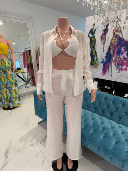 Party White Panst Set