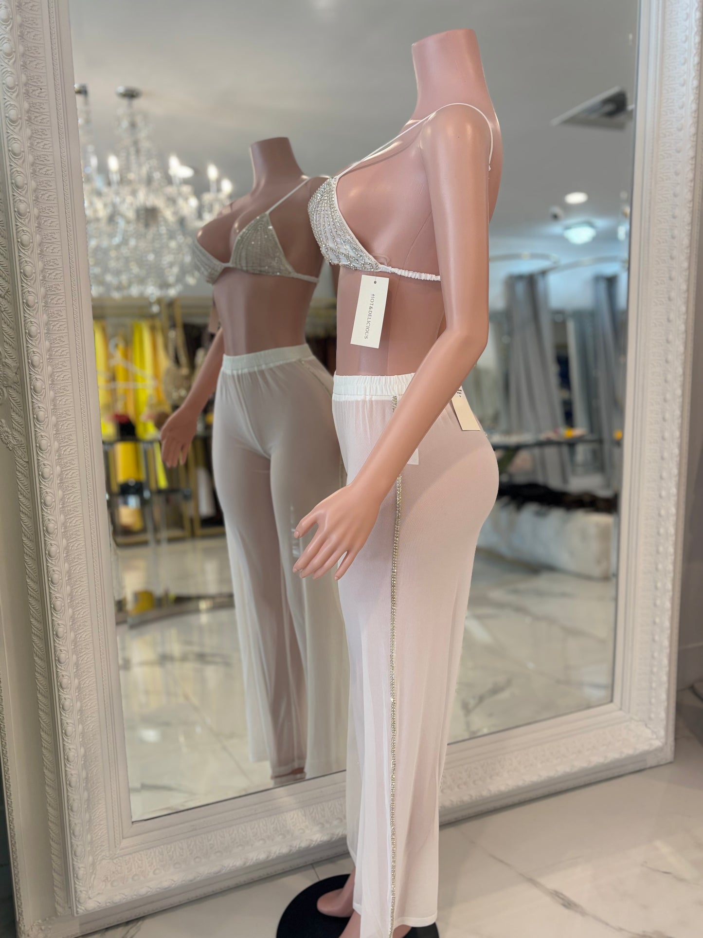 Are You Looking At Me Pant Set White