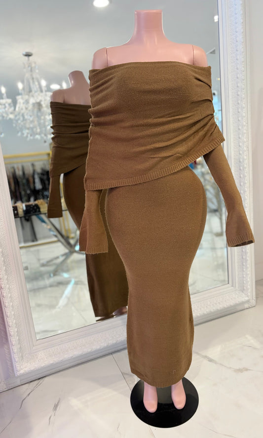 Cozy and Cute Maxi Dress Brown