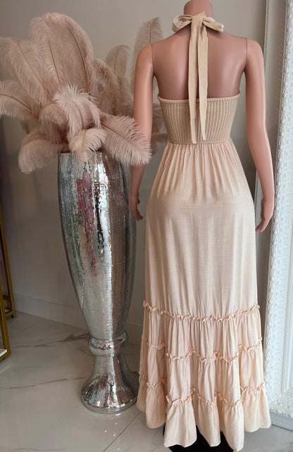 Canela Maxi Dress Nude