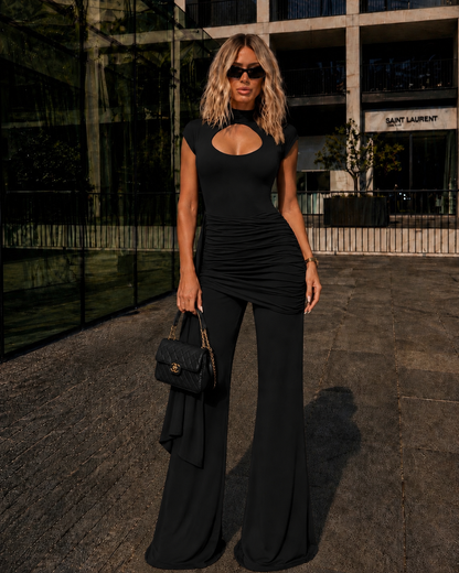 Bebe  RUCHED JUMPSUIT Black