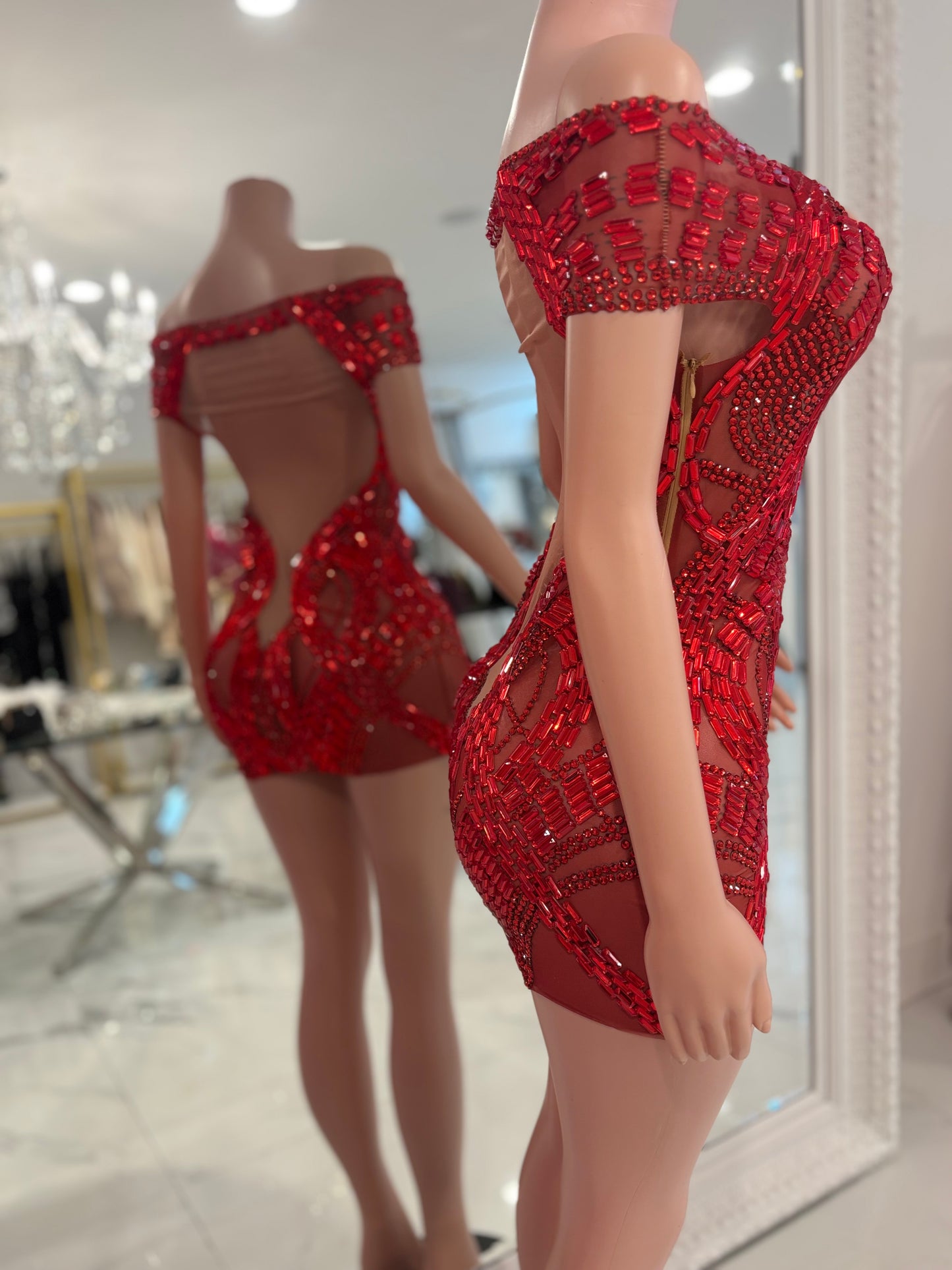 Embrace Me Baby Mini Dress Red