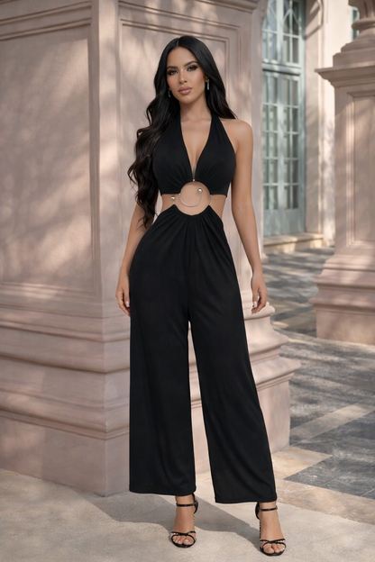 Don't Look So Surprised Jumpsuit Black