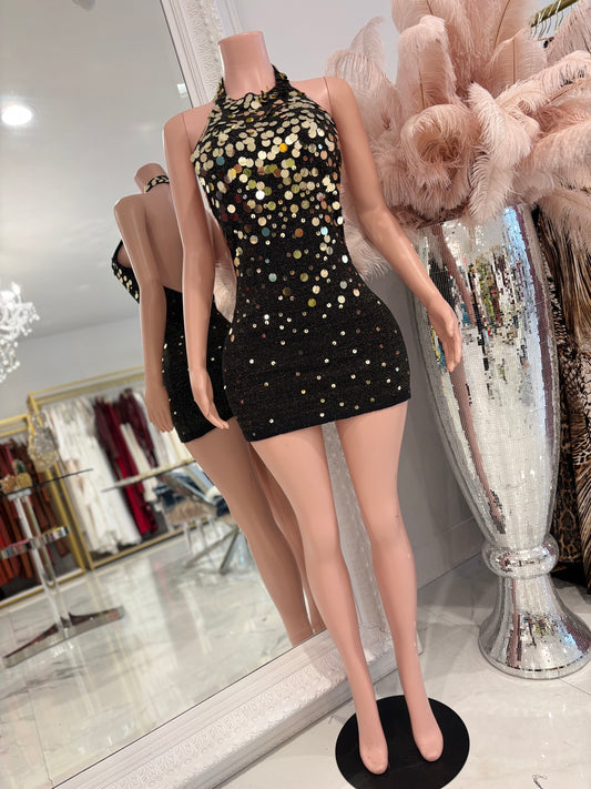 Sprinkle Some Fun Mini Dress Black