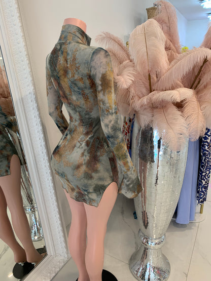 FALL AND FOREVER MESH DRESS