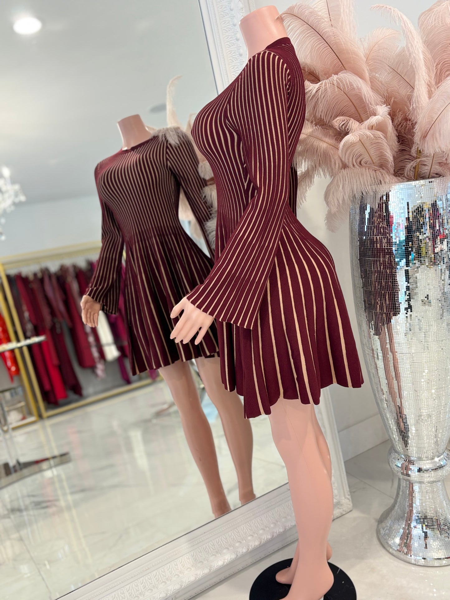 You Better Adore Me Mini Dress Rojo Vino