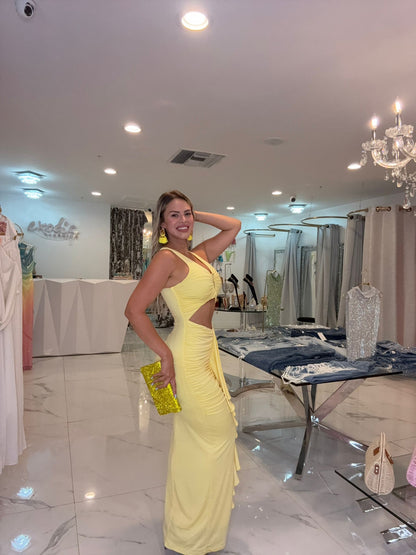 Soleil Chic Maxi Dress Yellow