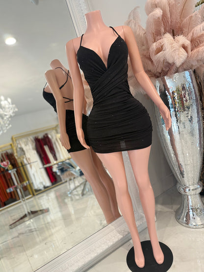 Come to Me Darling Mini Dress Black