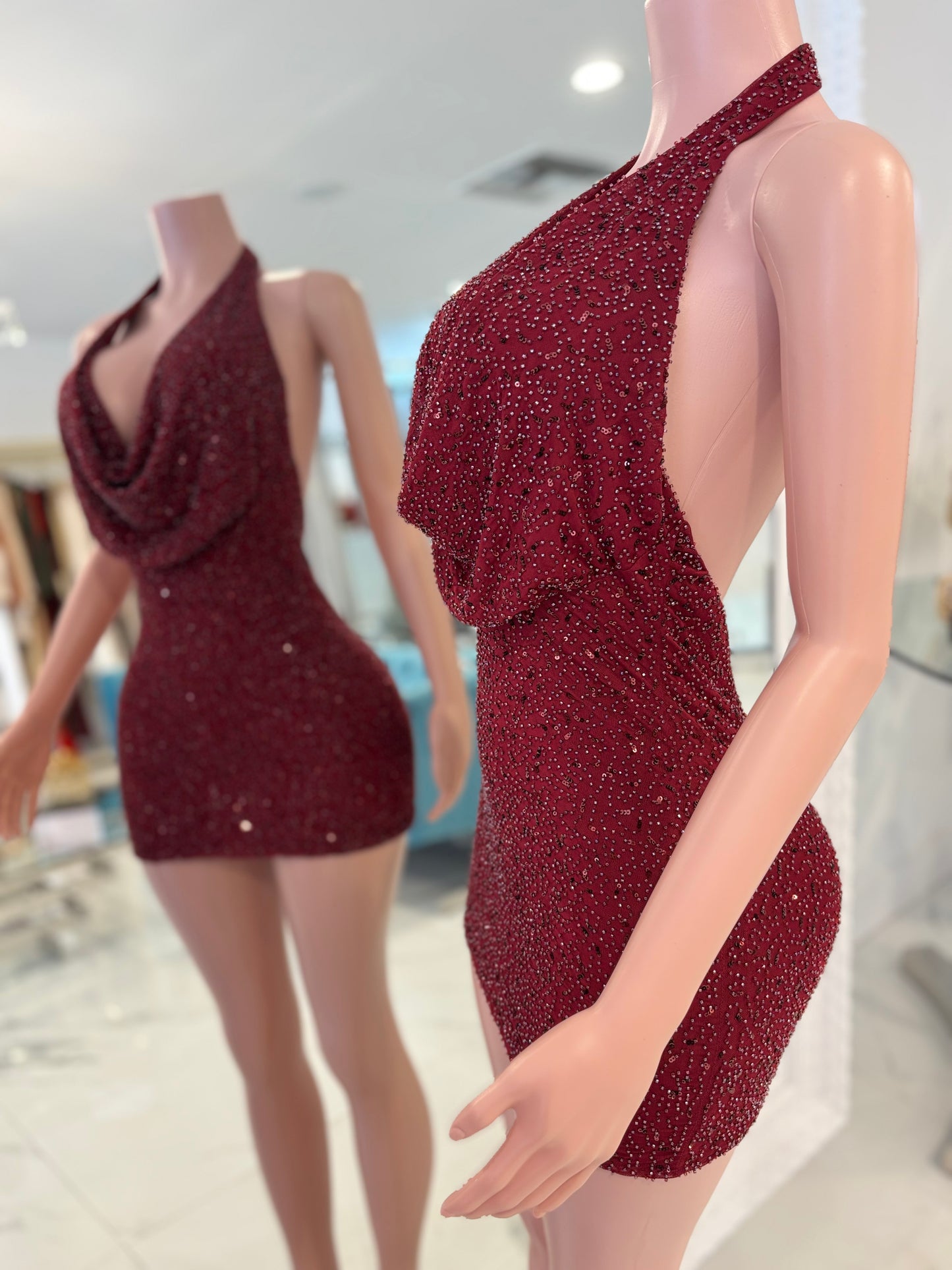 Be My Darling Mini Dress Rojo Vino