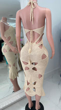Sweet Summer Crochet Midi Dress Nude